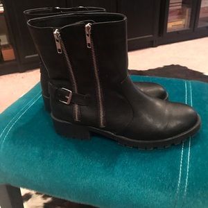 Black Biker Ankle Boots